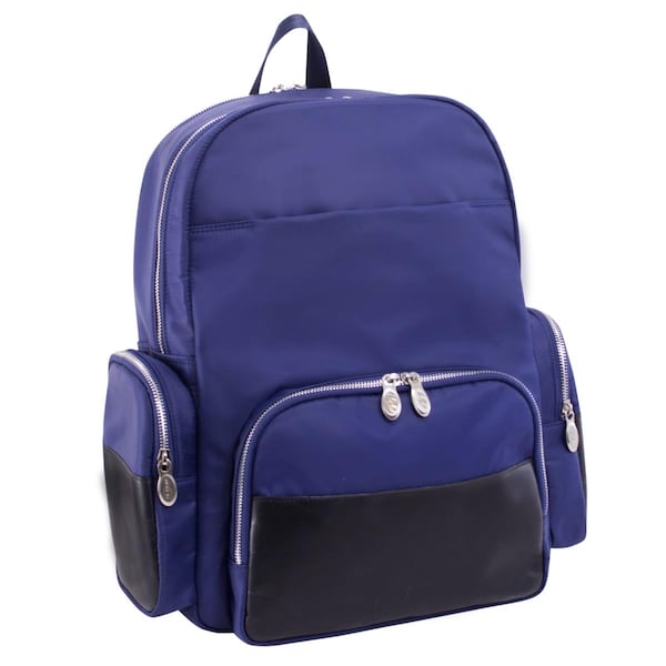 Mckleinusa 17 in. Cumberland Nylon Dual Compartment Laptop Backpack, Navy 18367 - main
